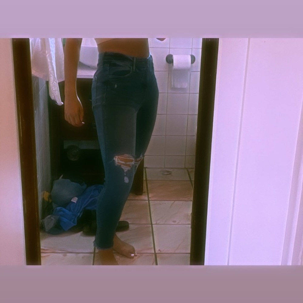 • old navy rockstar super skinny high rise jeans